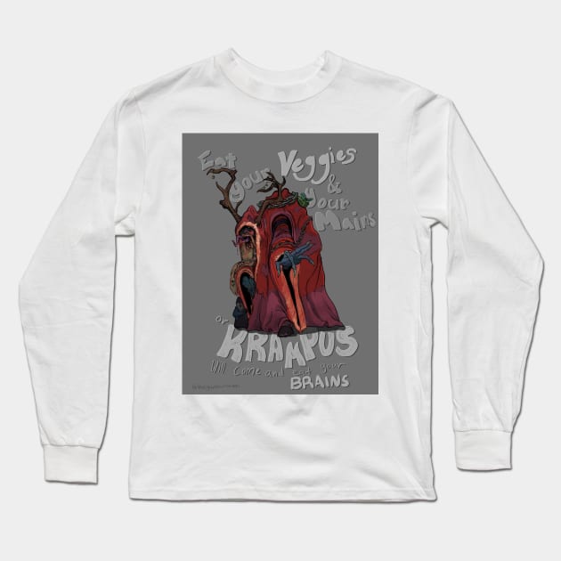 Krampus is coming to town Long Sleeve T-Shirt by thegunnarman